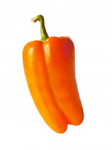 orange pepper isolated on white background